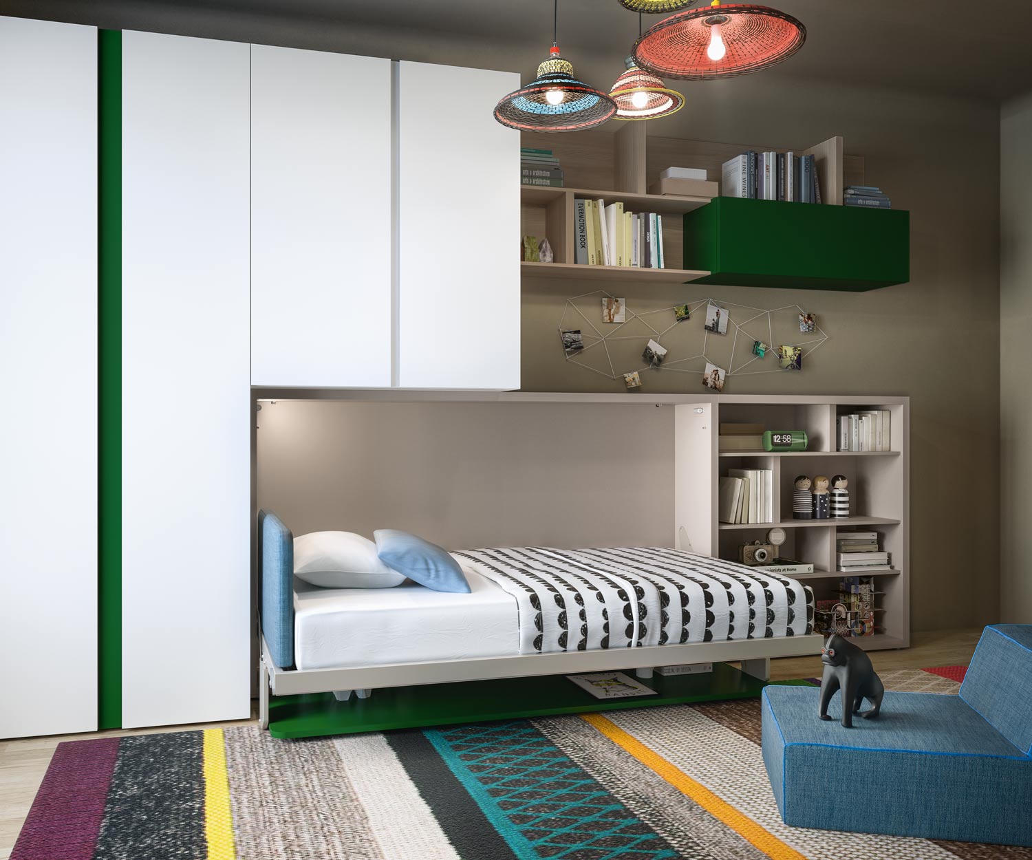 Clei Tavola design Kali 90/120 con letto singolo Clei Tavola design Kali 90/120 con letto singolo