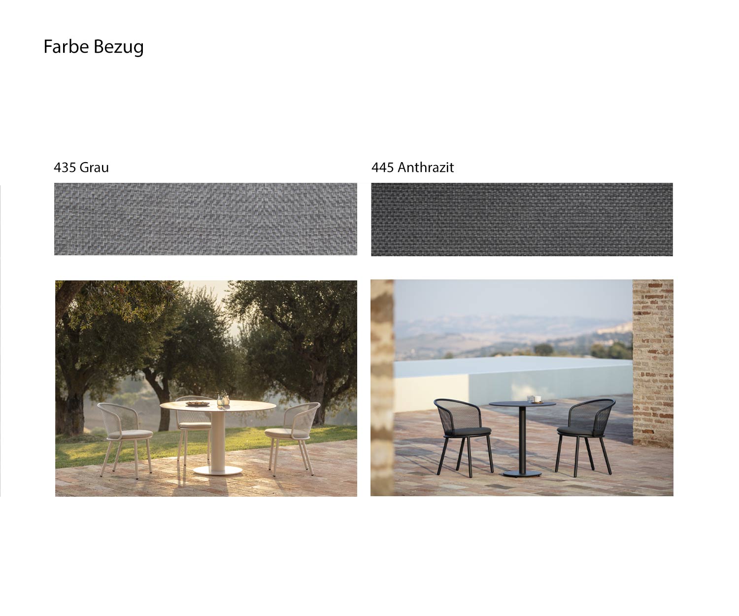 Sedia da giardino Todus Baza Cover colori grigio antracite Sedia da giardino Todus Baza Cover colori grigio antracite
