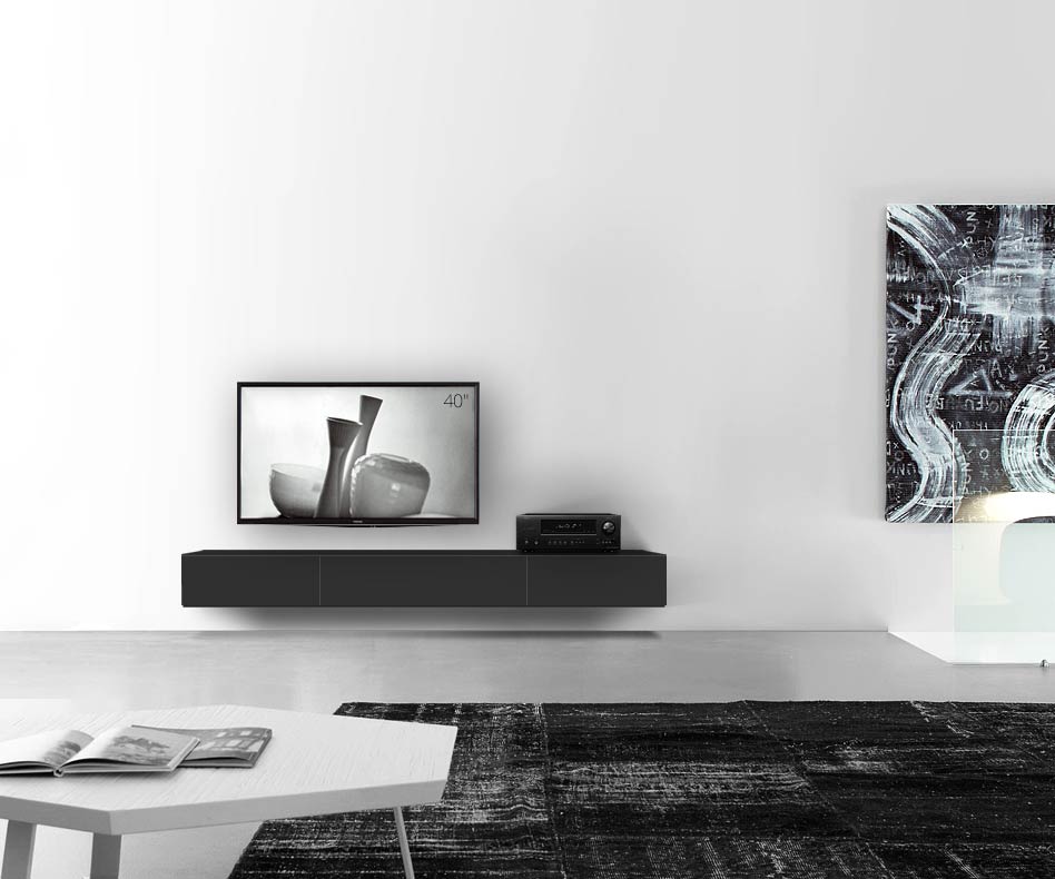 /Muro basso di design B210 H25 5 nero opaco /Muro basso di design B210 H25 5 nero opaco