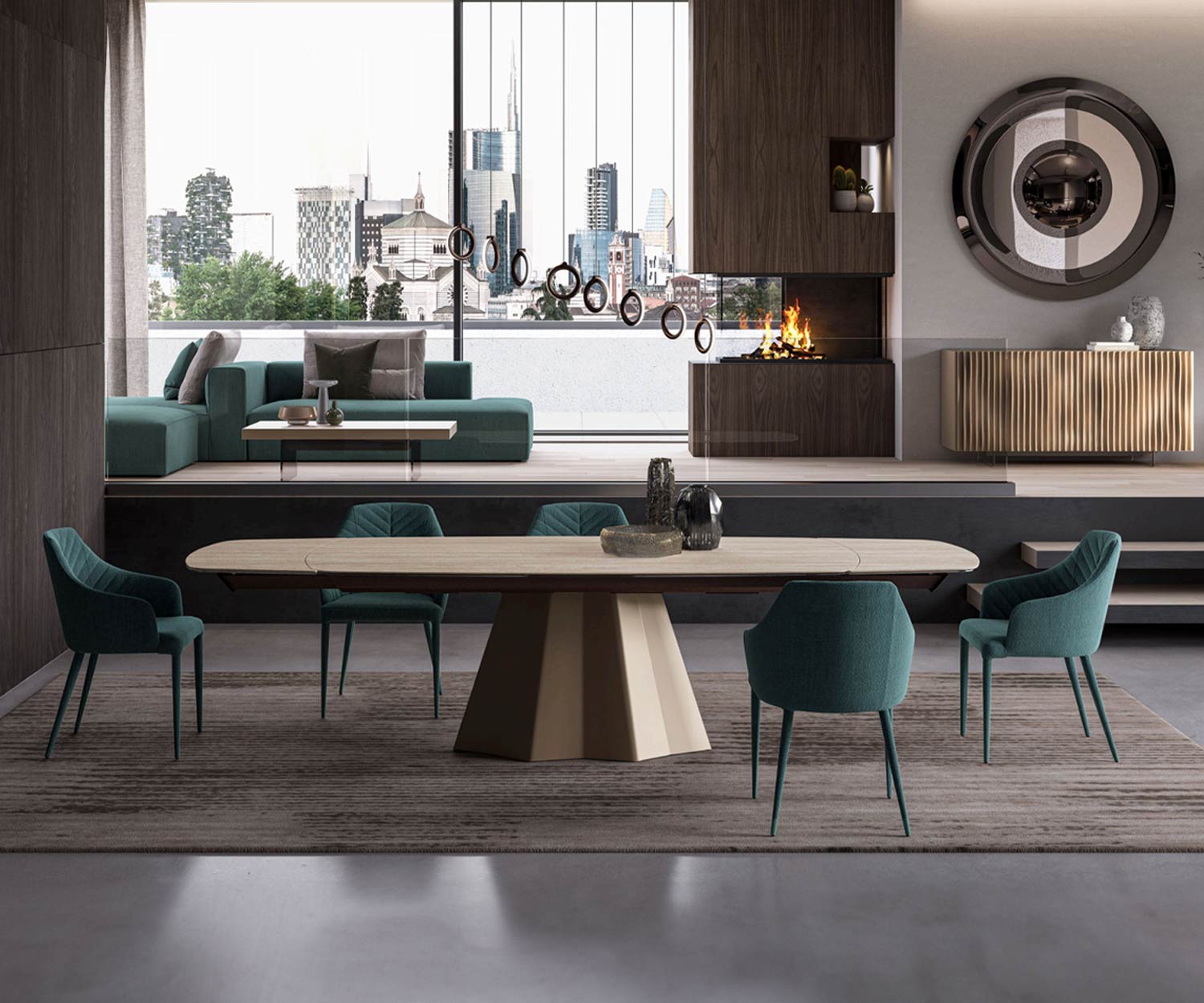 Tavolo da pranzo allungabile Ozzio Cupido