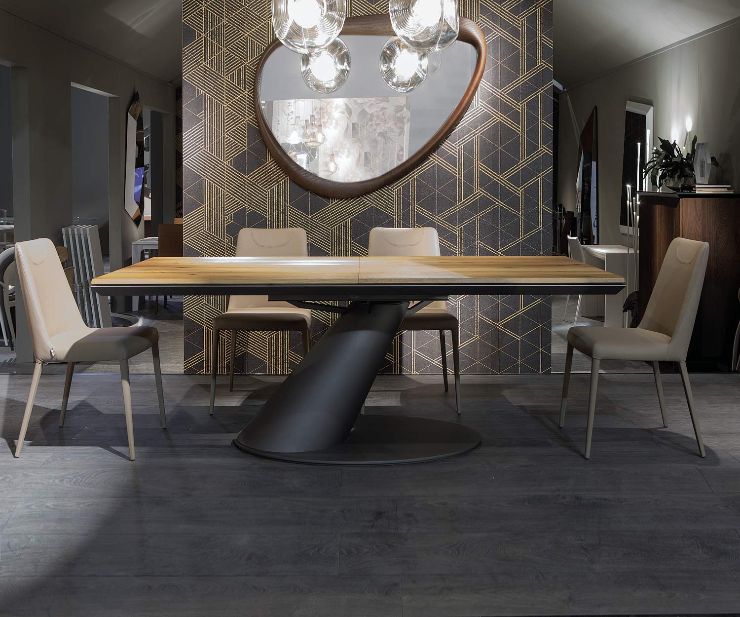 Ozzio Sedia da pranzo Sofia imbottita design beige Ozzio Sedia da pranzo Sofia imbottita design beige