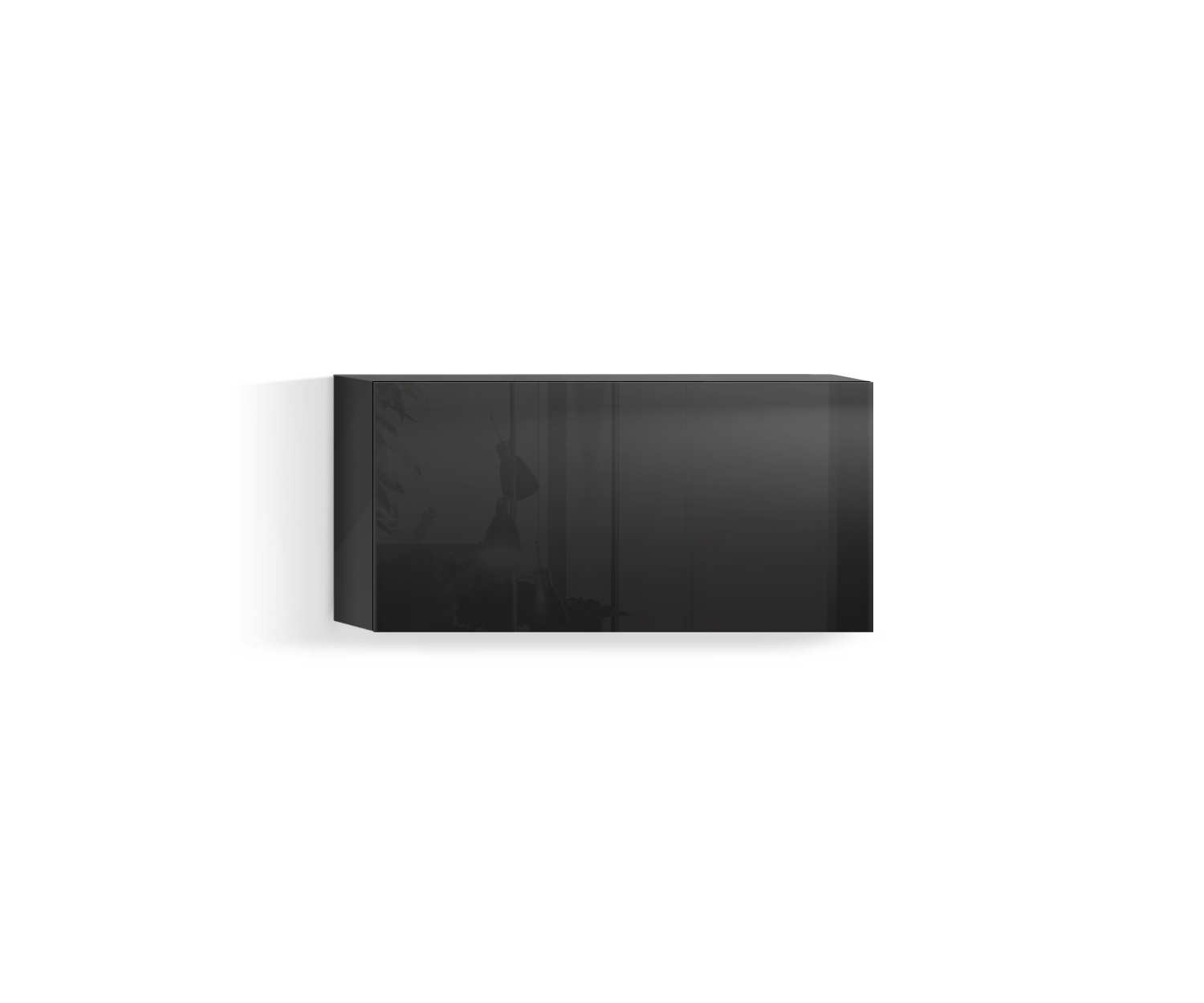 Parete attrezzata di design per soggiorno orizzontale H32 L60 top nero418 Parete attrezzata di design per soggiorno orizzontale H32 L60 top nero418
