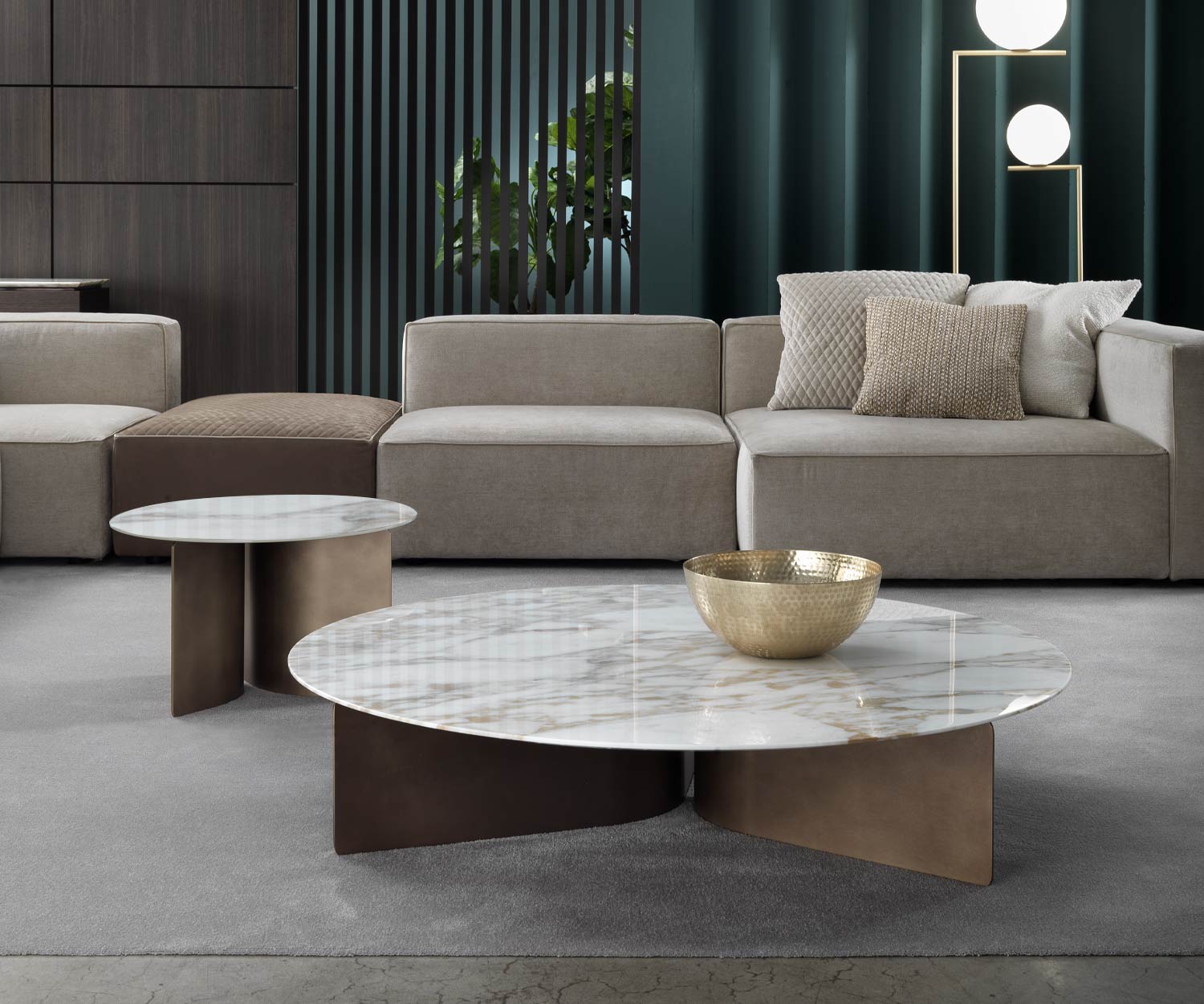 Alta qualità Marelli Tavolino di design Wave Calacatta Gold piano d'appoggio soggiorno