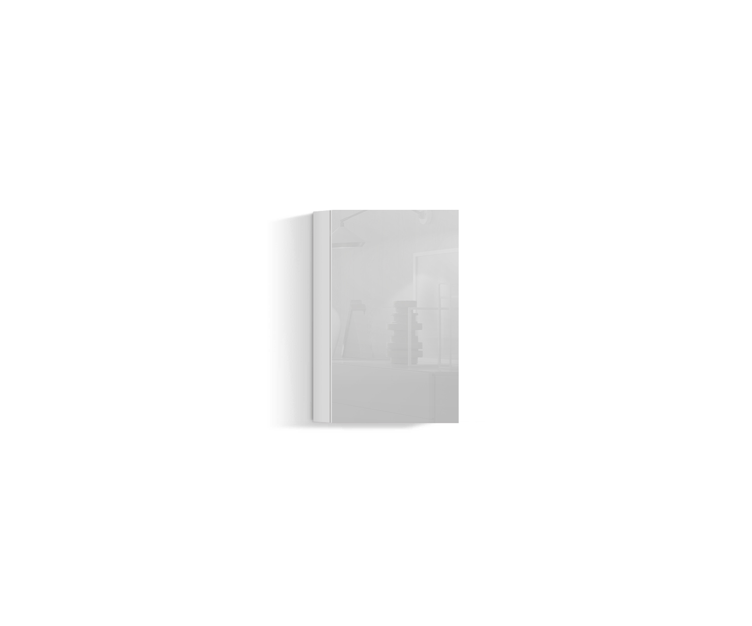 Parete attrezzata design verticale H64 L45 bianco400 Parete attrezzata design verticale H64 L45 bianco400
