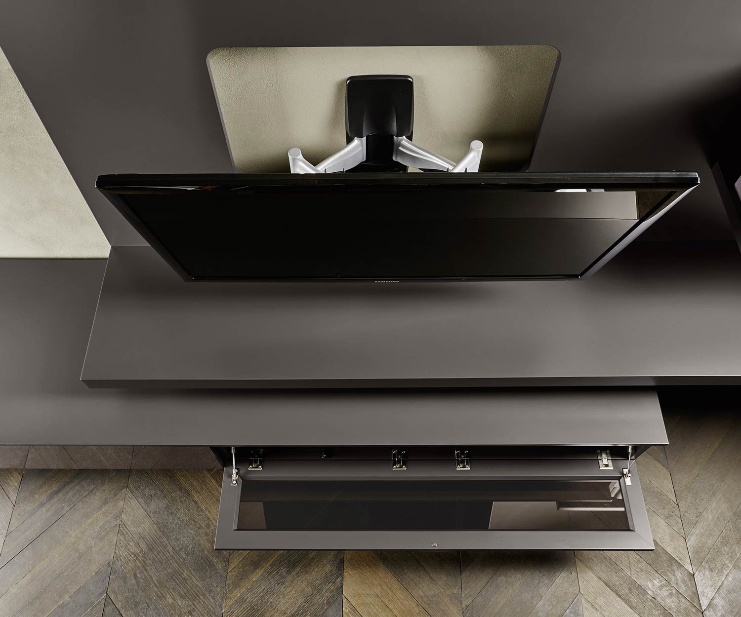 Moderno Livitalia Parete attrezzata di design C54 con supporto TV regolabile Moderno Livitalia Parete attrezzata di design C54 con supporto TV regolabile