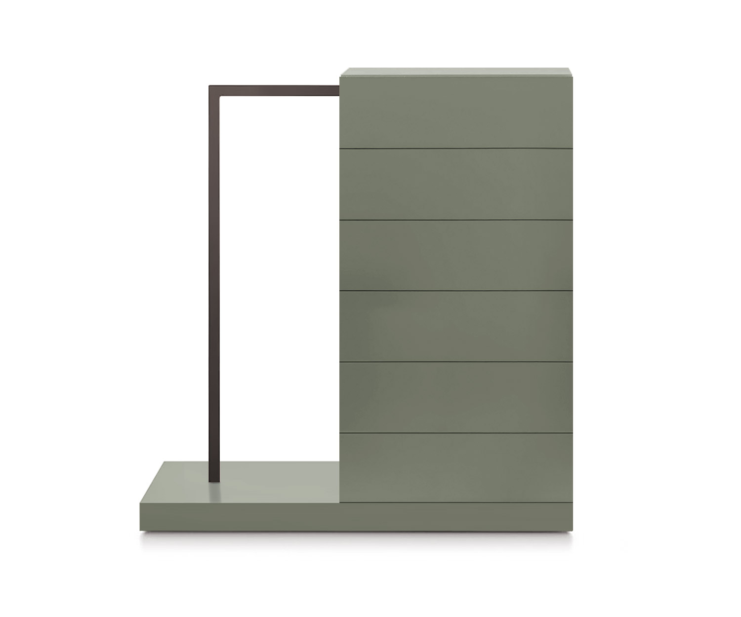 Novamobili Easy6 cassettiera alta + armadio a sinistra L54cm verde bosco opaco342 Novamobili Easy6 cassettiera alta + armadio a sinistra L54cm verde bosco opaco342