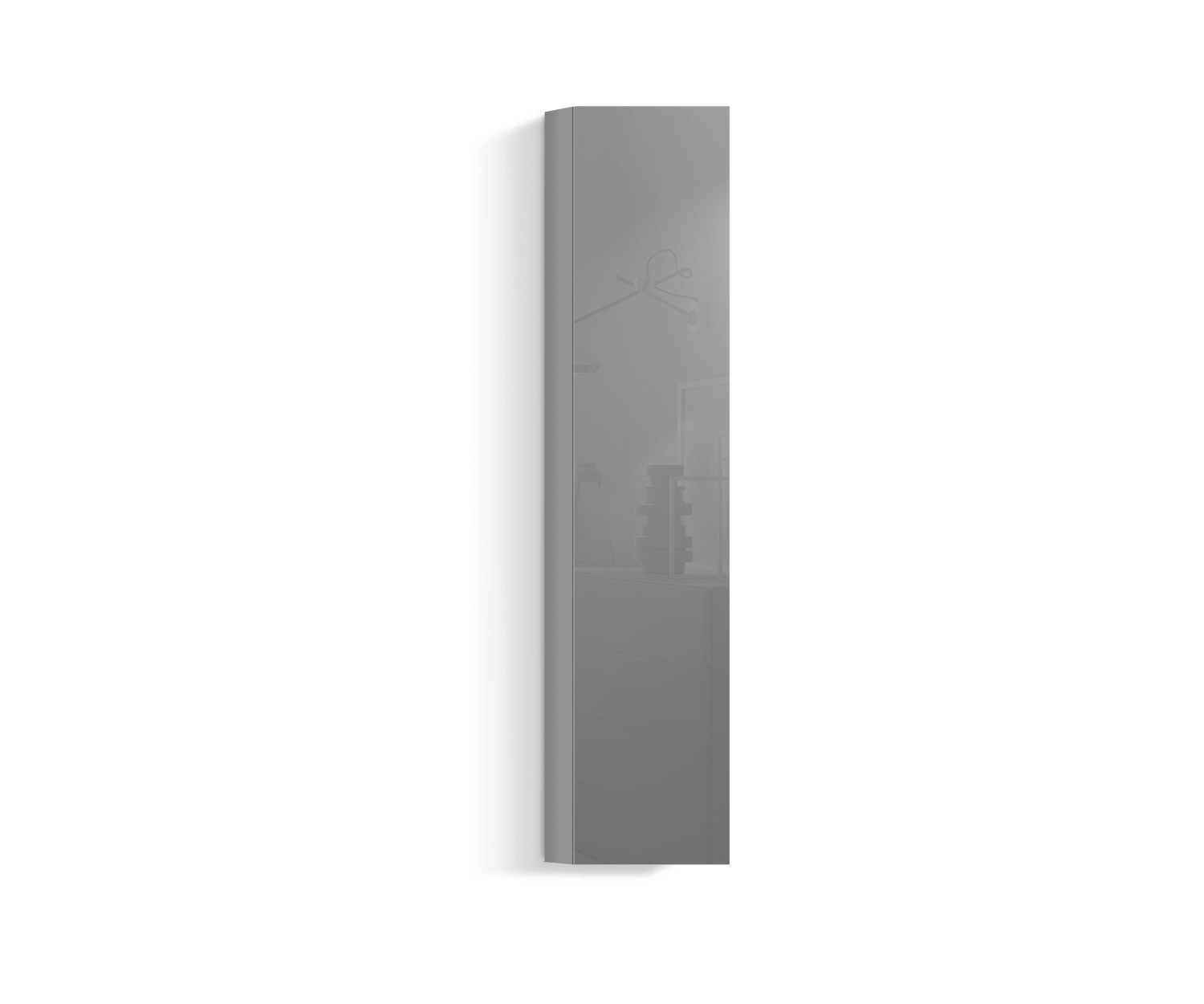 Parete attrezzata di design verticale H160 L30 grigio chiaro430 Parete attrezzata di design verticale H160 L30 grigio chiaro430