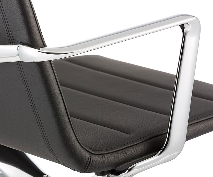 Alta qualità ICF Sedia da ufficio Valea Lounge alluminio bracciolo cromato Alta qualità ICF Sedia da ufficio Valea Lounge alluminio bracciolo cromato