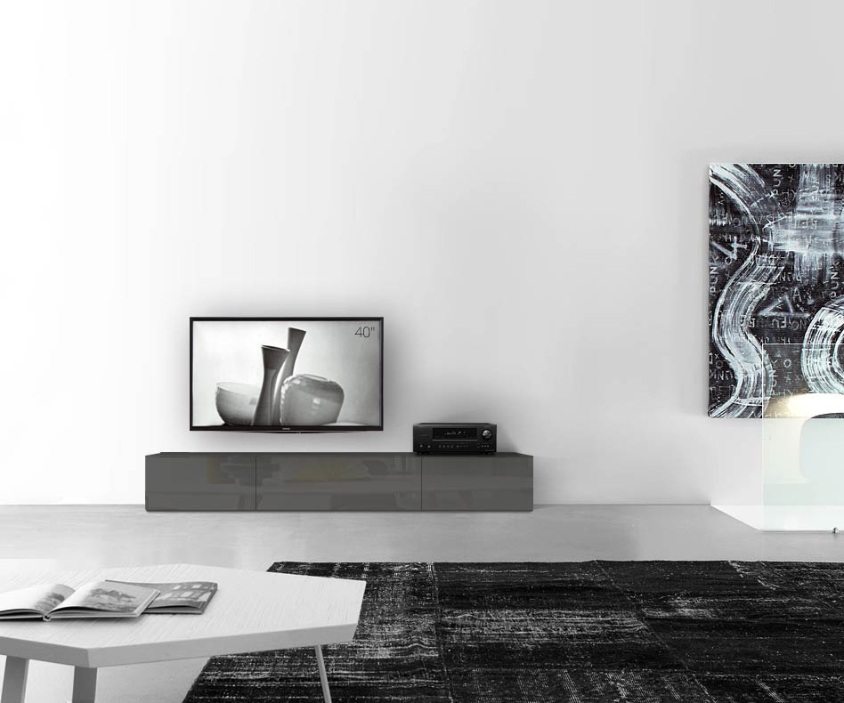 /Piano ribassato di design B210 H35 grigio scuro lucido /Piano ribassato di design B210 H35 grigio scuro lucido