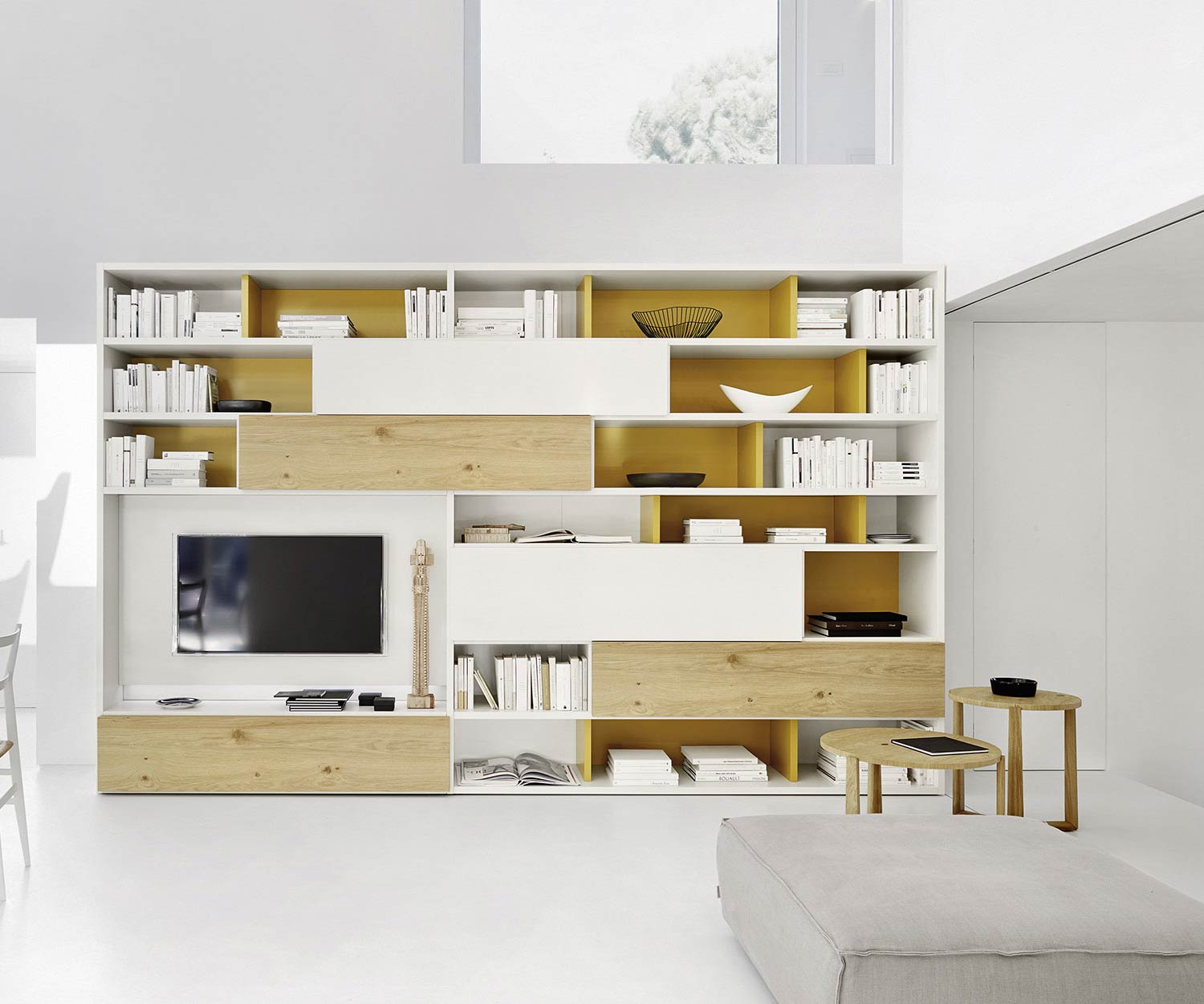 Moderno Livitalia Tavolino di design Madeira in rovere chiaro Moderno Livitalia Tavolino di design Madeira in rovere chiaro