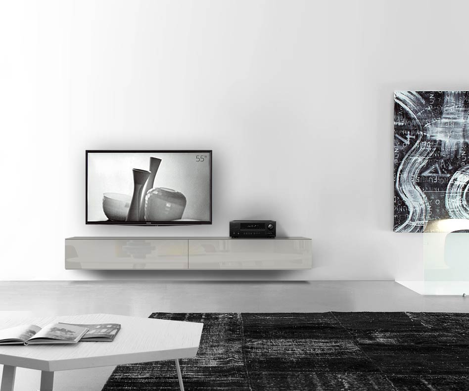 /Muro basso di design B240 H33 5 grigio chiaro lucido /Muro basso di design B240 H33 5 grigio chiaro lucido