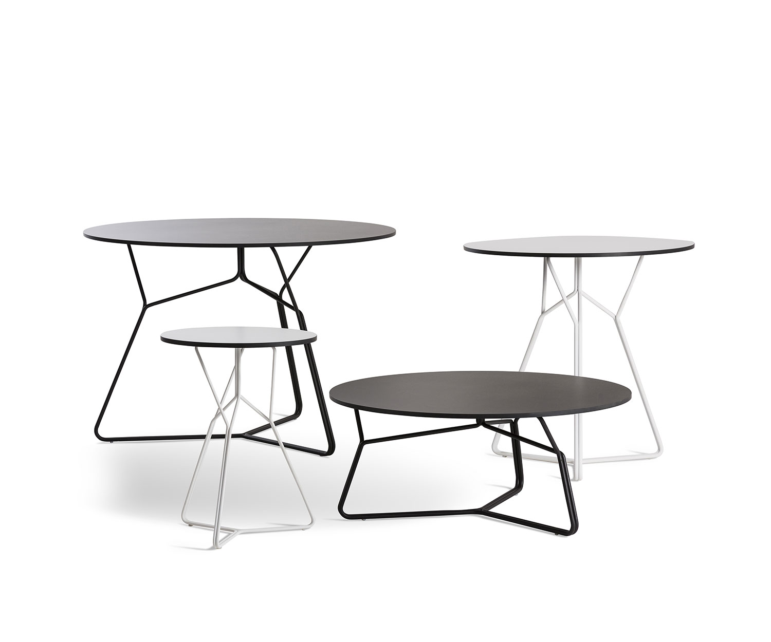 Oasiq Tavolo da giardino rotondo di design in acciaio inox antracite Oasiq Tavolo da giardino rotondo di design in acciaio inox antracite