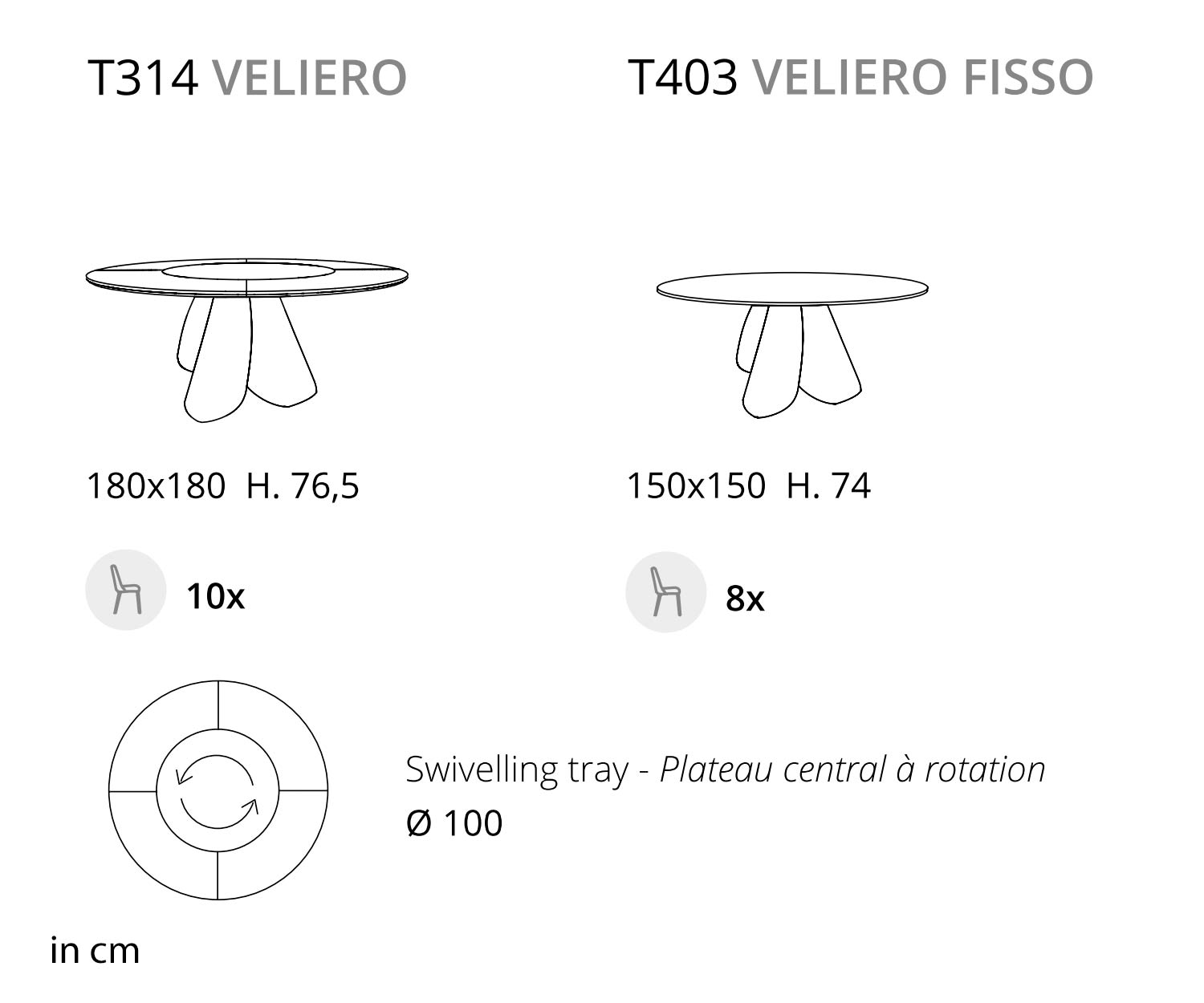Ozzio Veliero T314 Design tavolo da pranzo rotondo in ceramica rovere naturale