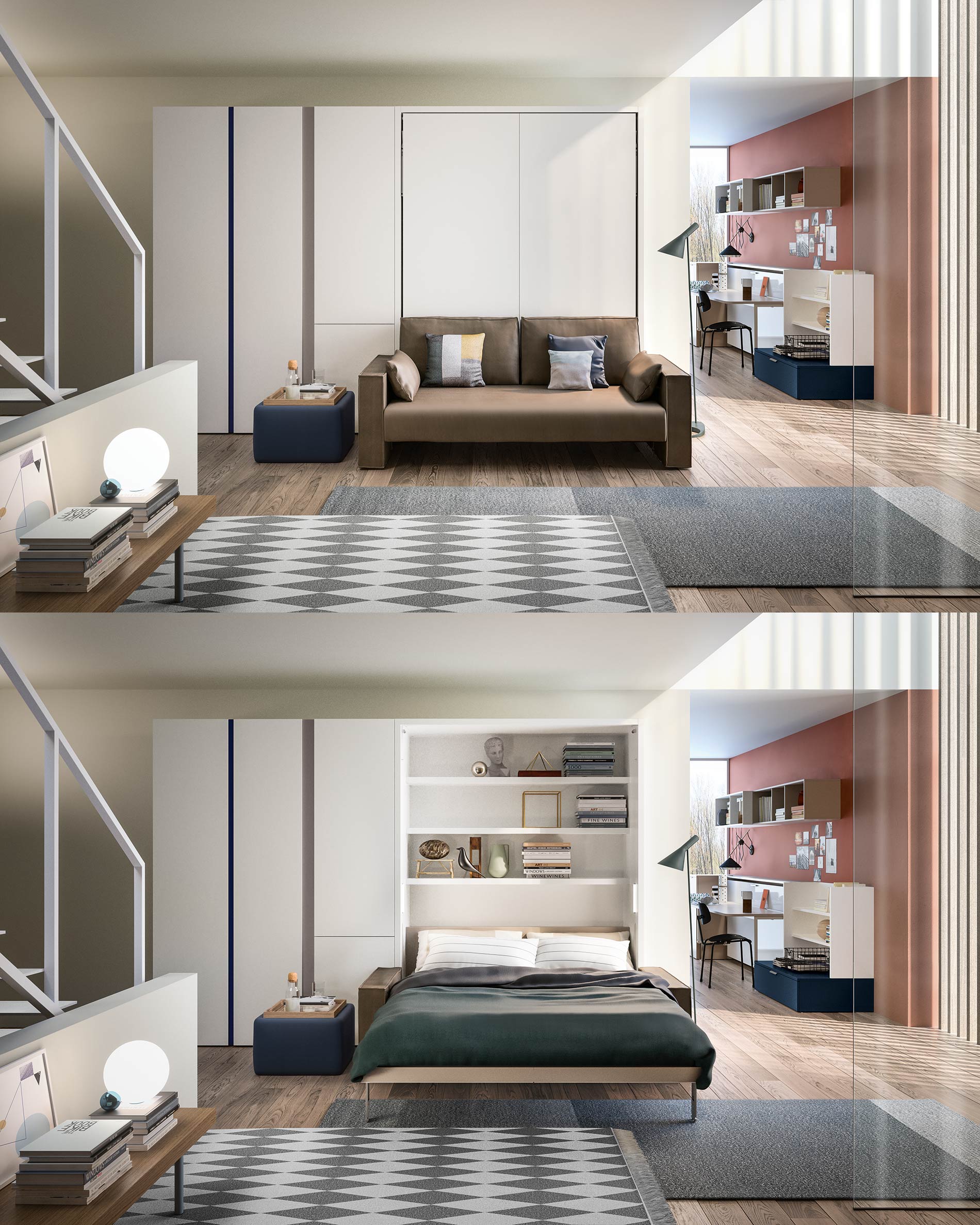 Clei Letto a scomparsa Penelope 160x200