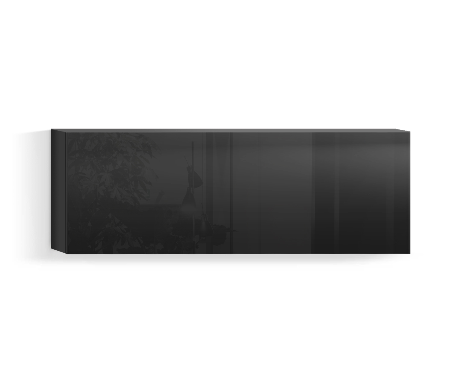 Parete attrezzata di design per soggiorno Orizzontale H42 L120 top nero418 Parete attrezzata di design per soggiorno Orizzontale H42 L120 top nero418