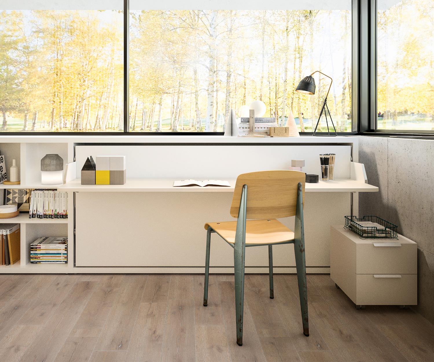 Esclusivo Clei Kali 90/120 Board Design Letto a scomparsa con scrivania Esclusivo Clei Kali 90/120 Board Design Letto a scomparsa con scrivania