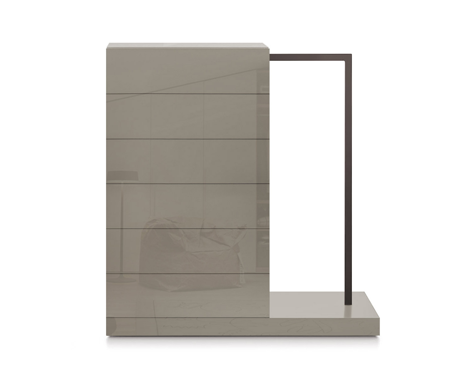 Novamobili Easy6 cassettiera alta + armadio a destra L64cm sabbia lucida433 Novamobili Easy6 cassettiera alta + armadio a destra L64cm sabbia lucida433