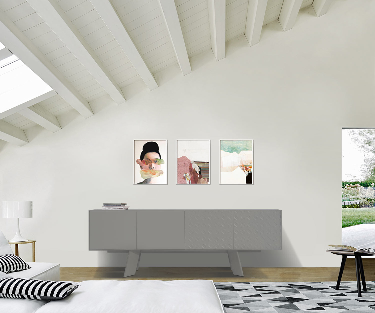 al2 Credenza Alhambra 003 NUOVA Con motivo 4 ante 220 cm alh3 4 ante C3