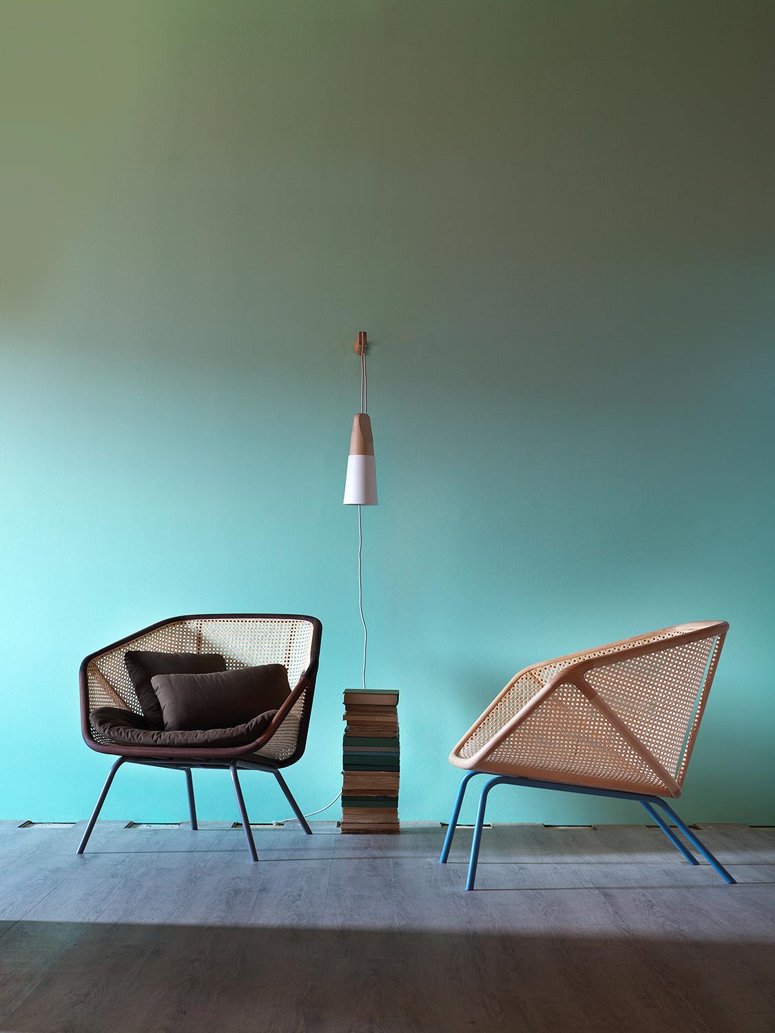 Sedia lounge intrecciata dall'Italia