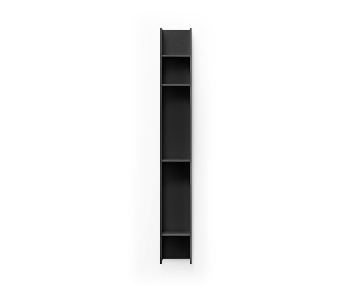 Novamobili Libreria a parete Butterfly verticale nero opaco Novamobili Libreria a parete Butterfly verticale nero opaco