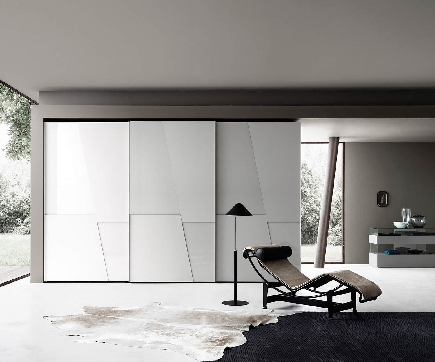 Moderno Livitalia Armadio di design Diagonale con maniglie incassate Moderno Livitalia Armadio di design Diagonale con maniglie incassate