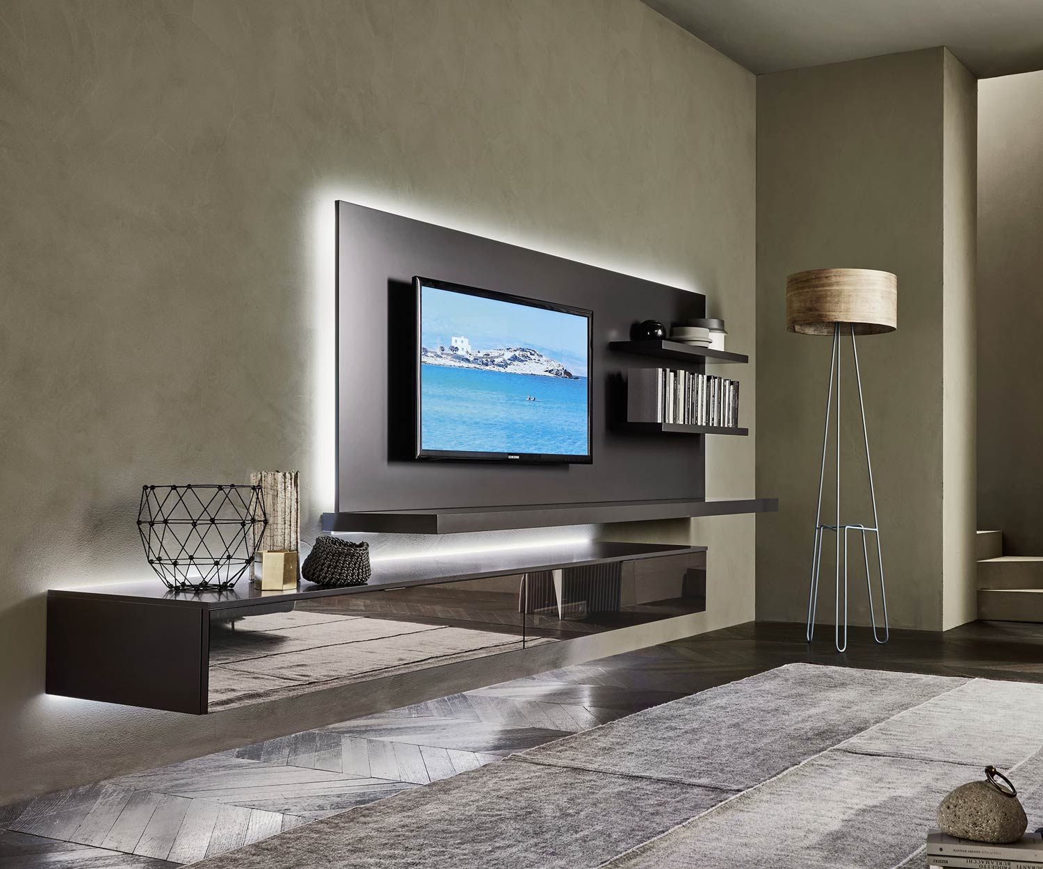 Livitalia Pensile di design C54 con retroilluminazione a LED Livitalia Pensile di design C54 con retroilluminazione a LED