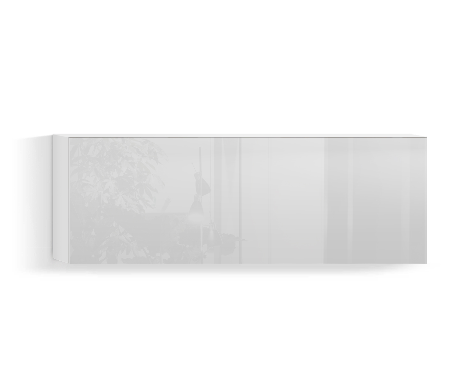 Parete attrezzata di design per soggiorno Orizzontale H42 L120 fondo bianco400 Parete attrezzata di design per soggiorno Orizzontale H42 L120 fondo bianco400
