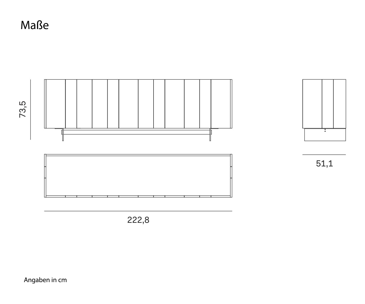 Novamobili Credenza Stripe 4 Sketch Dimensioni Novamobili Credenza Stripe 4 Sketch Dimensioni