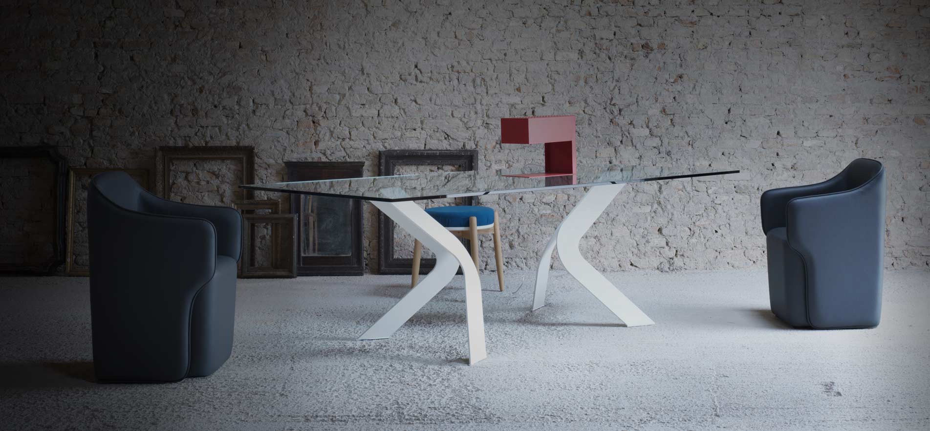 Tavolo in vetro designAL2 Tavolo in vetro designAL2