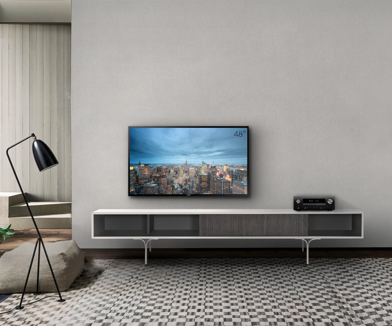 al2 Mobius 005 Design Credenza design TV con cassetto e tre vani a giorno al2 Mobius 005 Design Credenza design TV con cassetto e tre vani a giorno