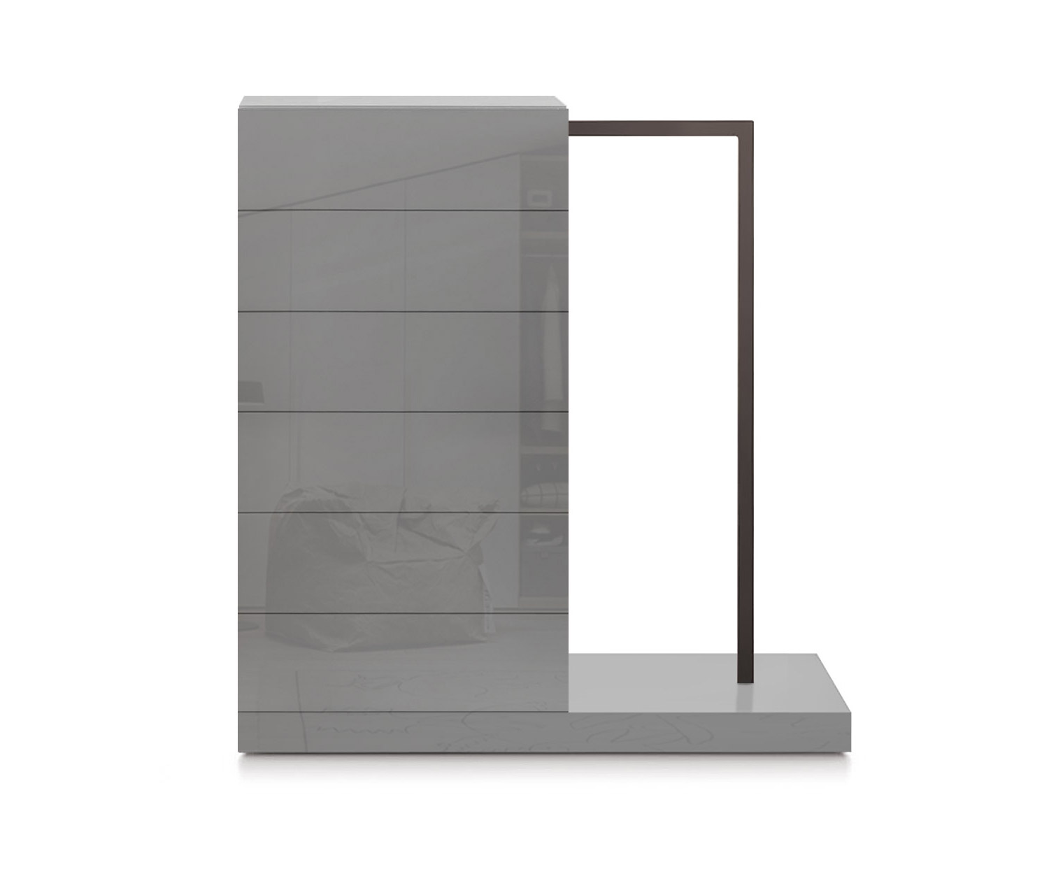 Novamobili Easy6 cassettiera alta + armadio destro L54cm grigio chiaro lucido430 Novamobili Easy6 cassettiera alta + armadio destro L54cm grigio chiaro lucido430