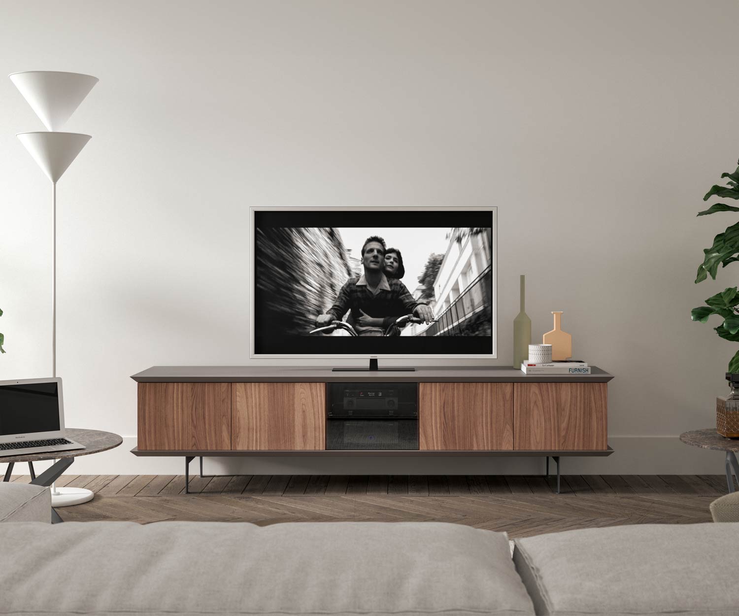 Lavagna TV con porta in vetro per la tecnologia Lavagna TV con porta in vetro per la tecnologia