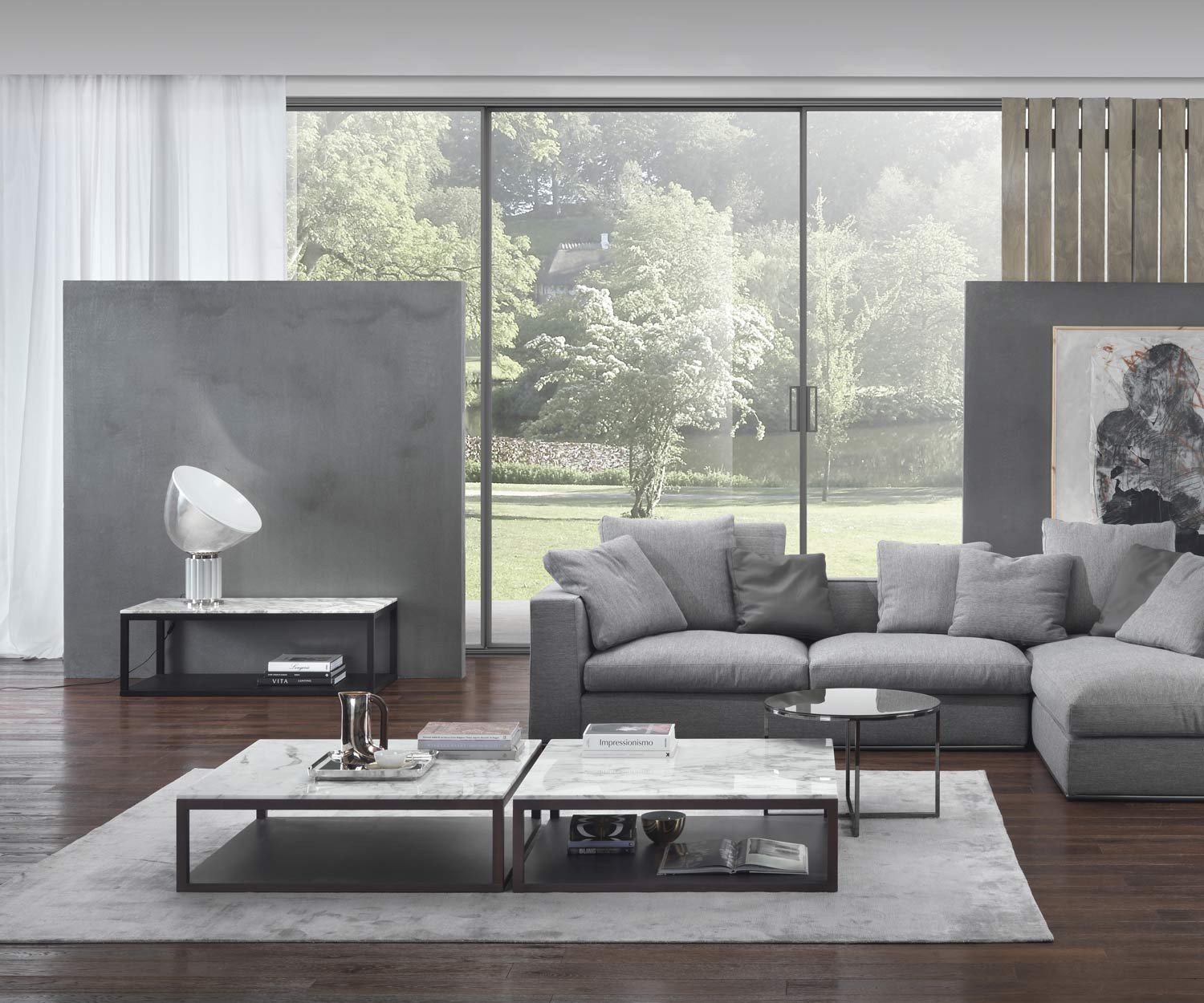 Esclusivo tavolino Giulio Marelli Design Stone B 95x95 Piano in marmo di Carrara Esclusivo tavolino Giulio Marelli Design Stone B 95x95 Piano in marmo di Carrara