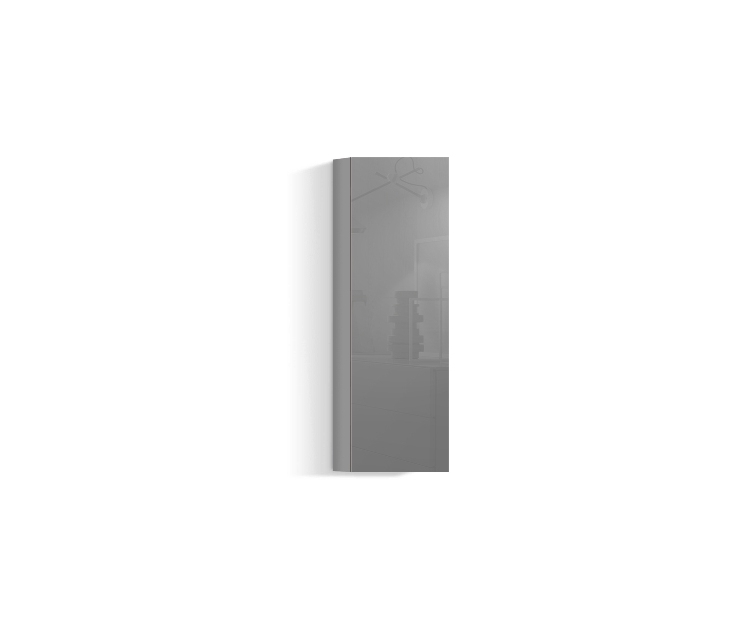 Parete attrezzata di design verticale H96 L30 grigio chiaro430 Parete attrezzata di design verticale H96 L30 grigio chiaro430