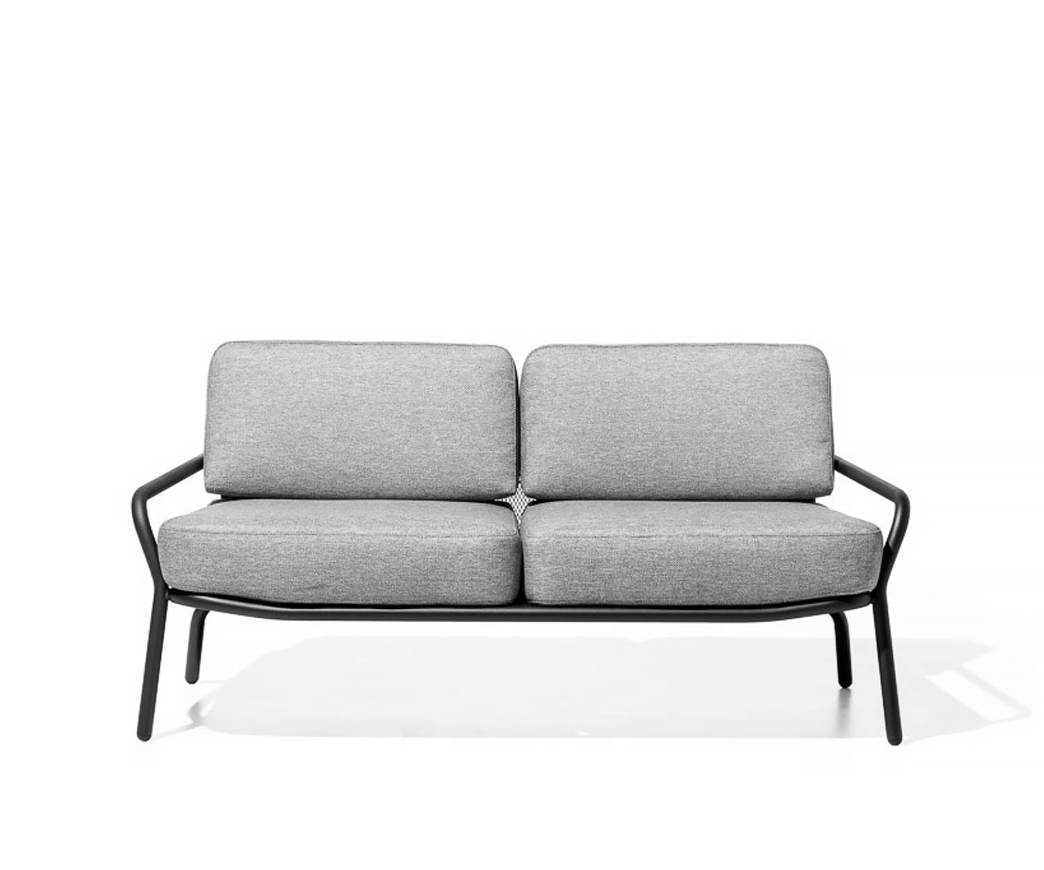 Esclusivo Todus Divano lounge di design Starling con rivestimento in tessuto bianco a 2 posti Esclusivo Todus Divano lounge di design Starling con rivestimento in tessuto bianco a 2 posti