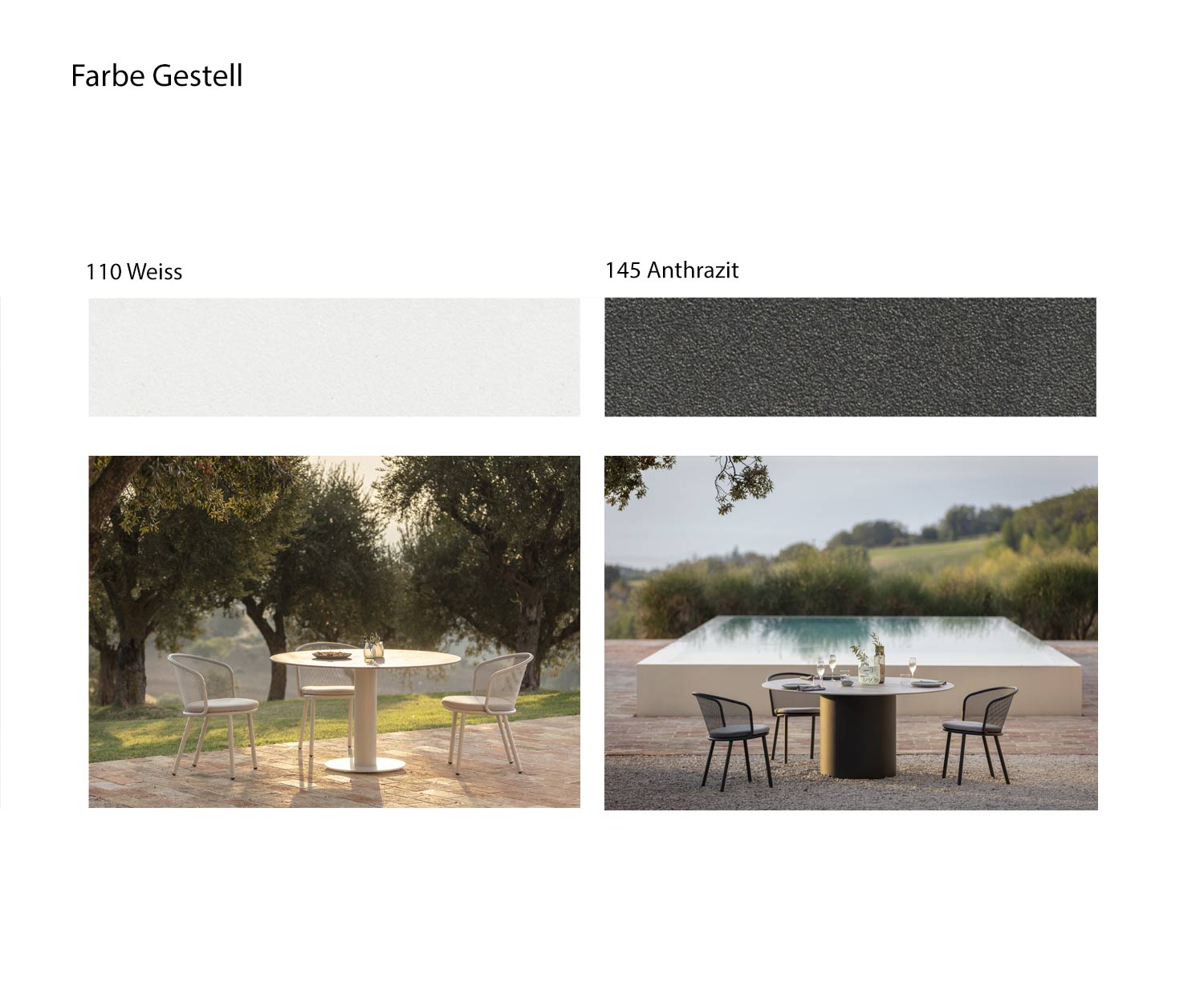 Colore Frame Design Tavolo Branta Bianco Antracite Colore Frame Design Tavolo Branta Bianco Antracite