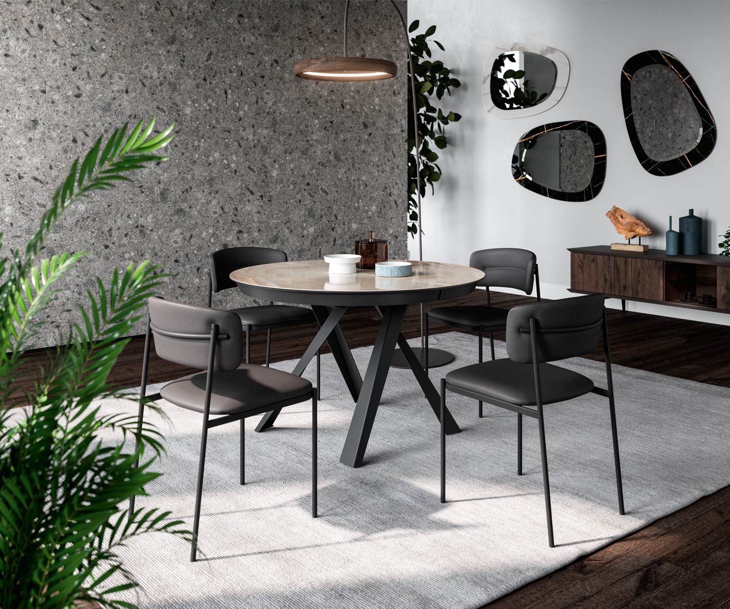 Sedia in metallo di alta qualità con rivestimento in pelle Sedia in metallo di alta qualità con rivestimento in pelle