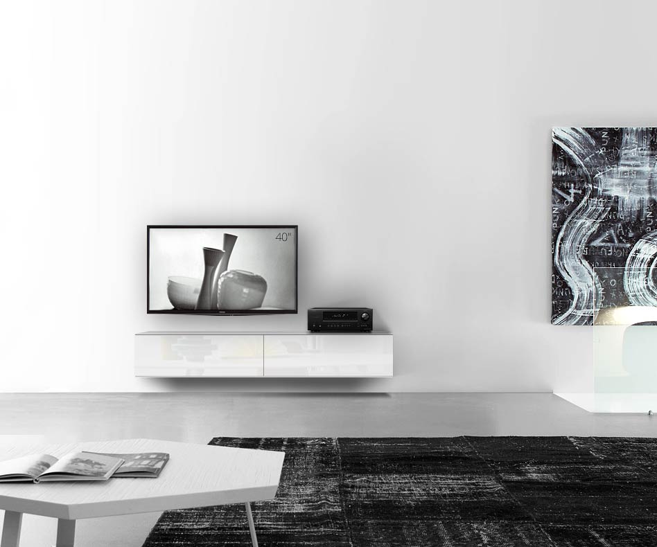 /Muro basso di design B180 H33 5 bianco lucido /Muro basso di design B180 H33 5 bianco lucido