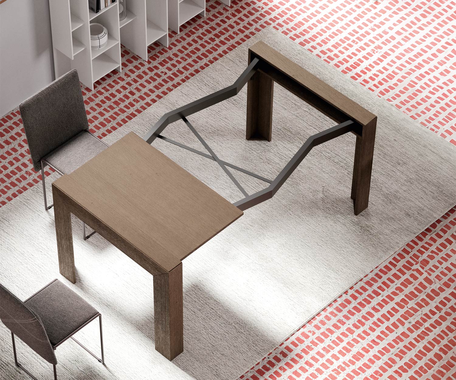 Piccola mini console Minux T029 in legno bianco Piccola mini console Minux T029 in legno bianco