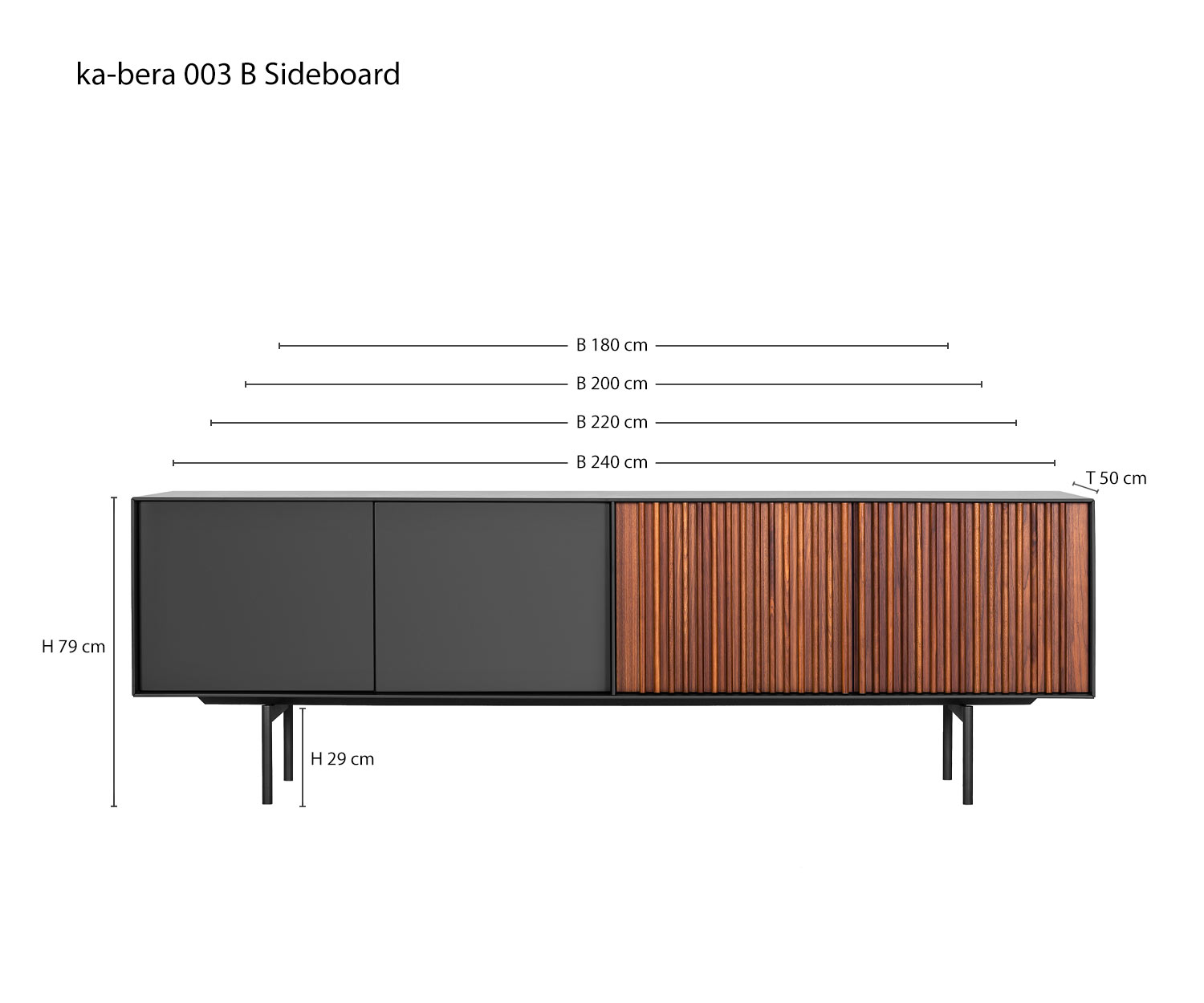 Credenza di design ka bera 003 B da al2 Schizzo Dimensioni Dimensioni Specifiche di misura  Credenza di design ka bera 003 B da al2 Schizzo Dimensioni Dimensioni Specifiche di misura