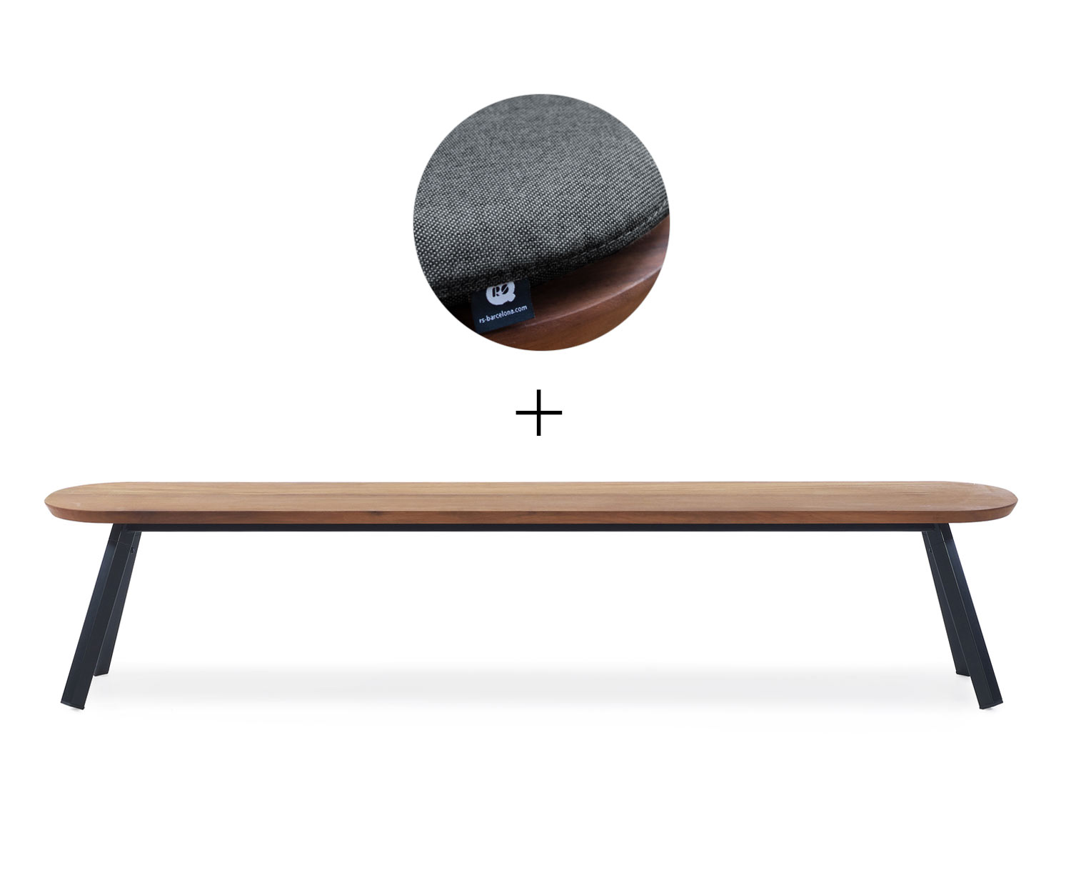 RS Barcelona Ping Pong Bench Nero 2x B220 cm Nero Outdoor RS Barcelona Ping Pong Bench Nero 2x B220 cm Nero Outdoor
