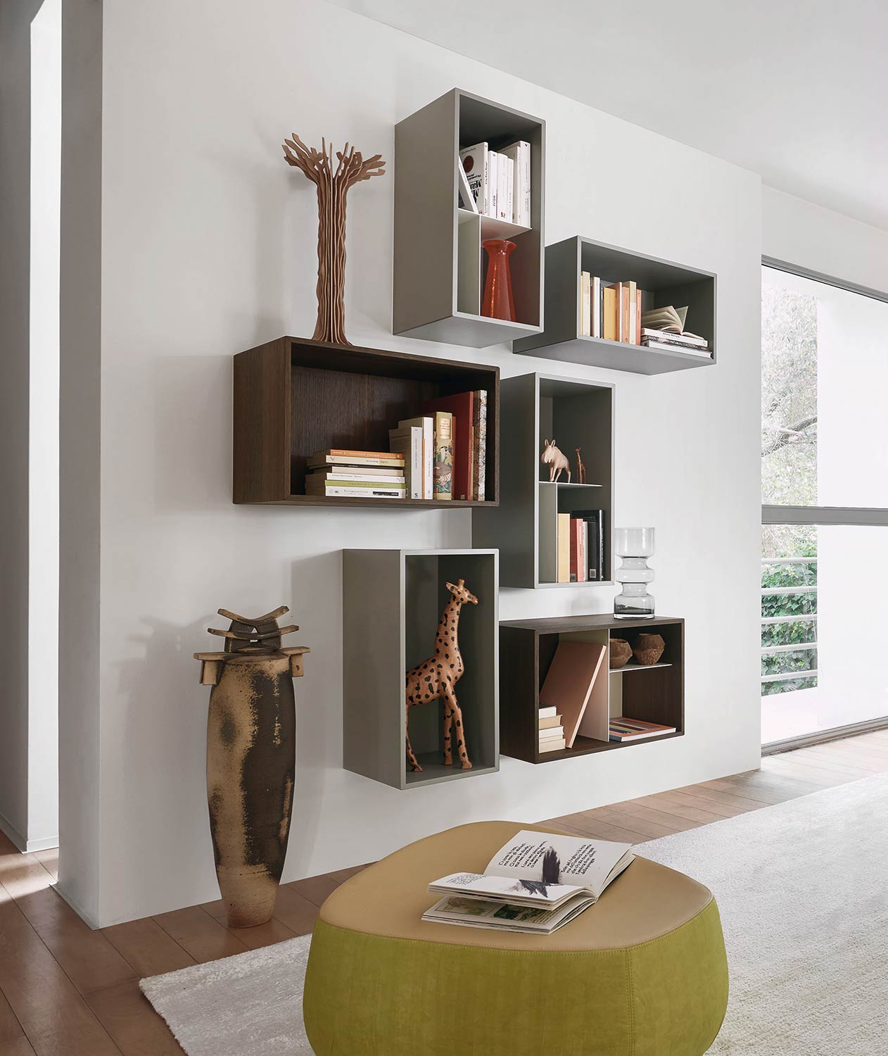 Libreria box a parete di design Libreria box a parete di design