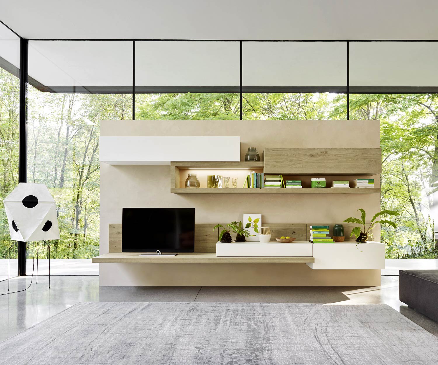 Esclusivo pensile Livitalia Design C26 impiallacciato rovere naturale Esclusivo pensile Livitalia Design C26 impiallacciato rovere naturale