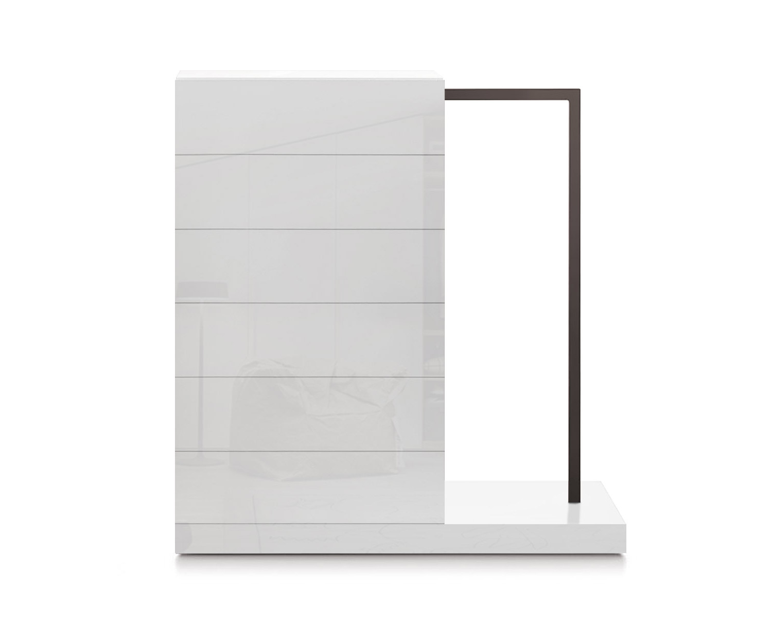 Novamobili Easy6 cassettiera alta + armadio destro L64cm bianco lucido400 Novamobili Easy6 cassettiera alta + armadio destro L64cm bianco lucido400