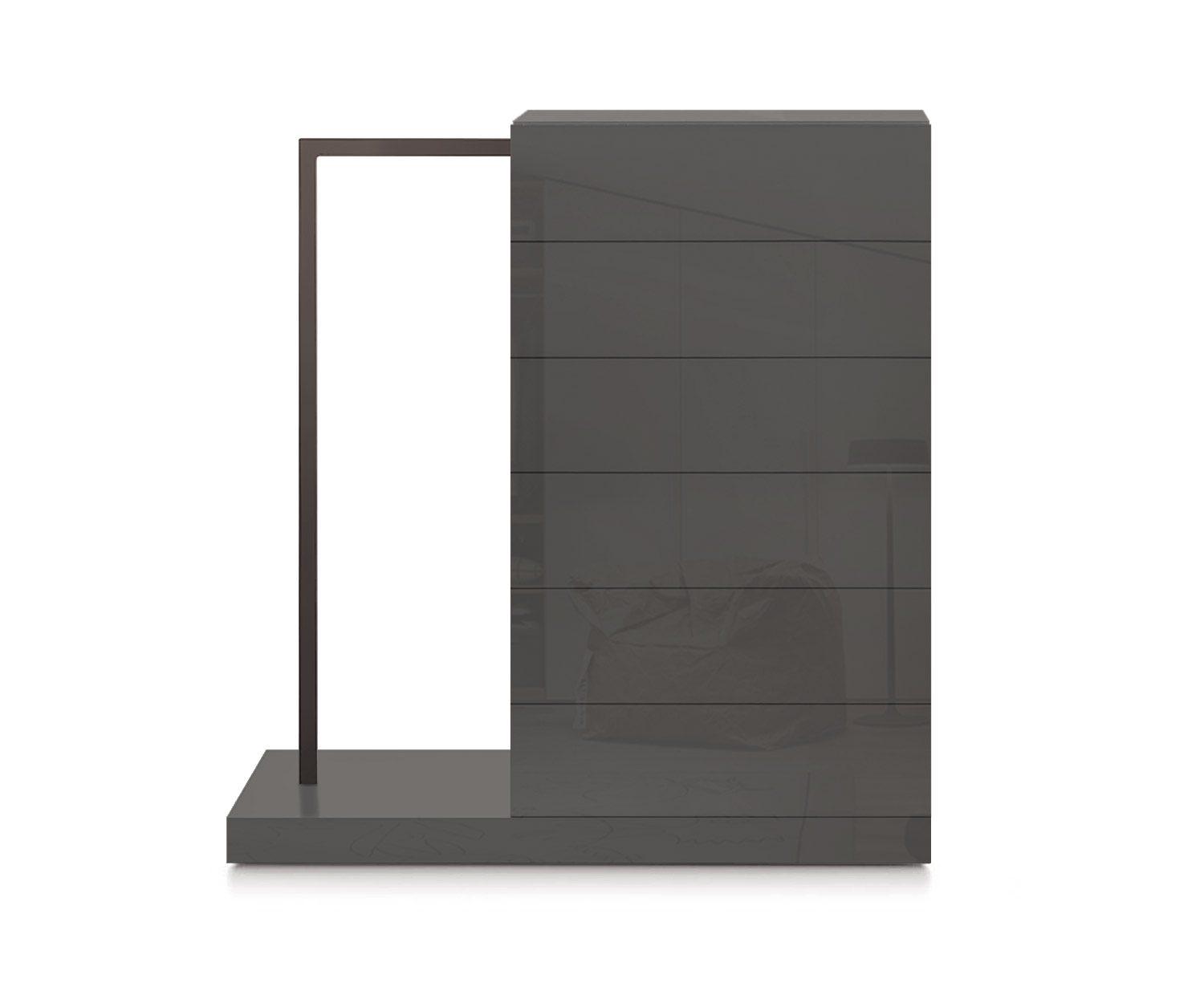 Novamobili Easy6 cassettiera alta + armadio a sinistra L64cm quarzo lucido410 Novamobili Cassettiera alta Easy6 + armadio a sinistra L64cm quarzo lucido410