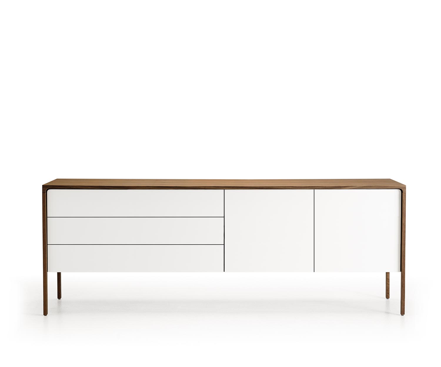 Punt Credenza Tactile Noce Tactile Bianco Tactile B 205 3 cassetti + 2 ante Punt Credenza Tactile Noce Bianco Tactile B 205 3 cassetti + 2 ante