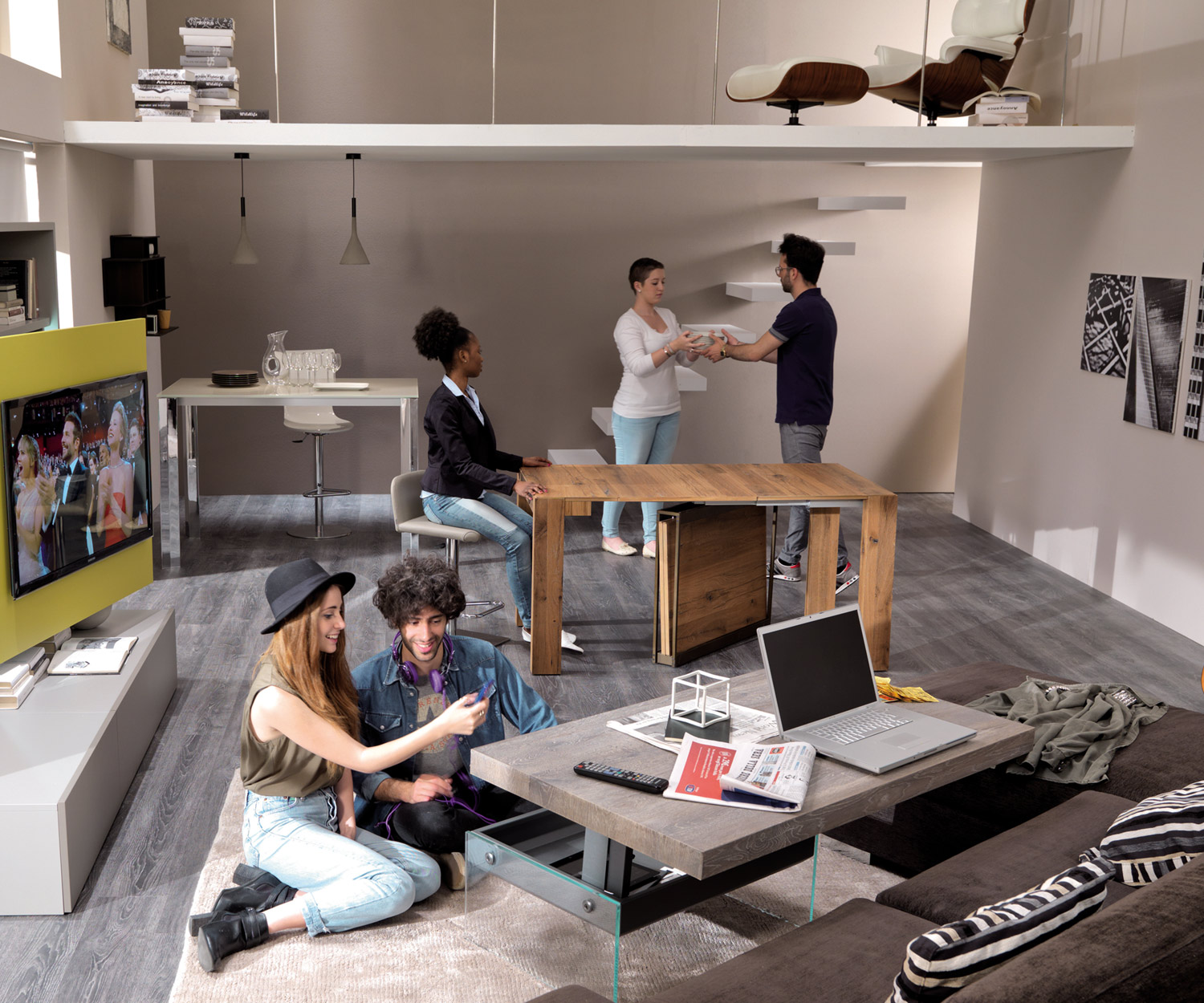 Ozzio Tavolo da pranzo allungabile A4 Ozzio Tavolo da pranzo allungabile A4