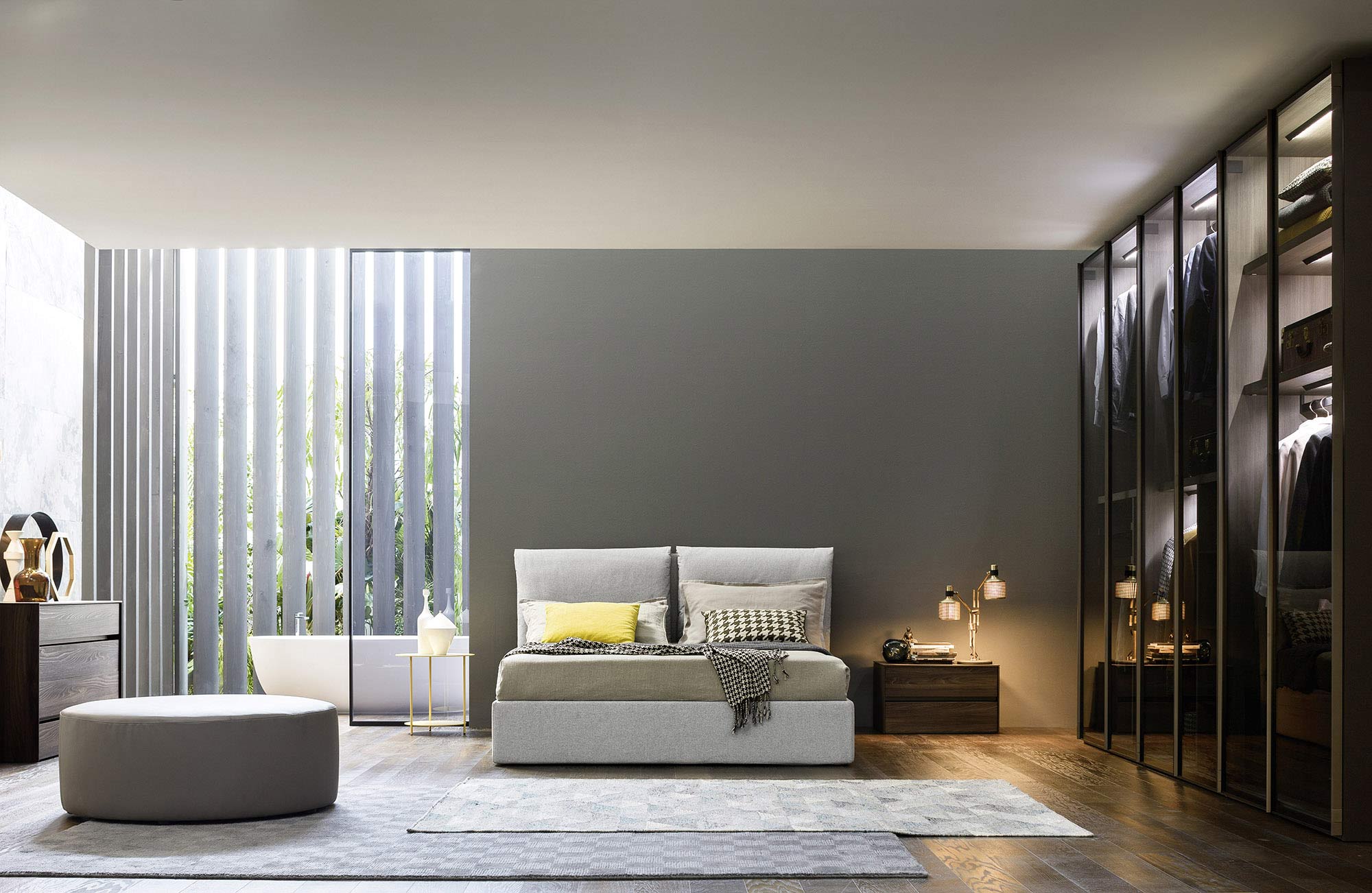 Armadio in vetro per camera da letto di lusso