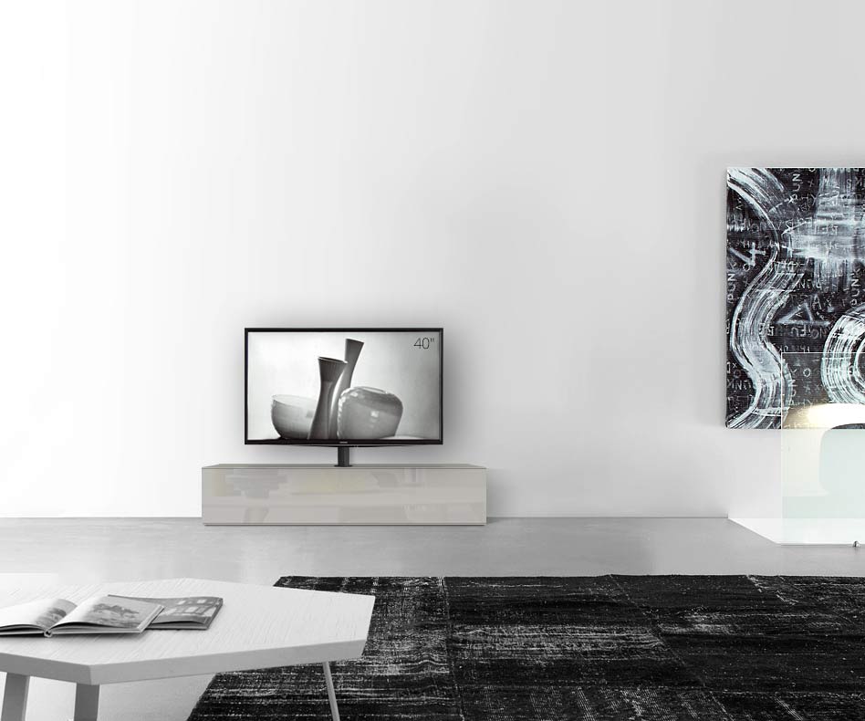 Configuratore di lavagne di design con base per montaggio TV larghezza 150 33,5 45 centro grigio chiaro lucido Configuratore di lavagne design con base per montaggio TV larghezza 150 33,5 45 centro grigio chiaro lucido