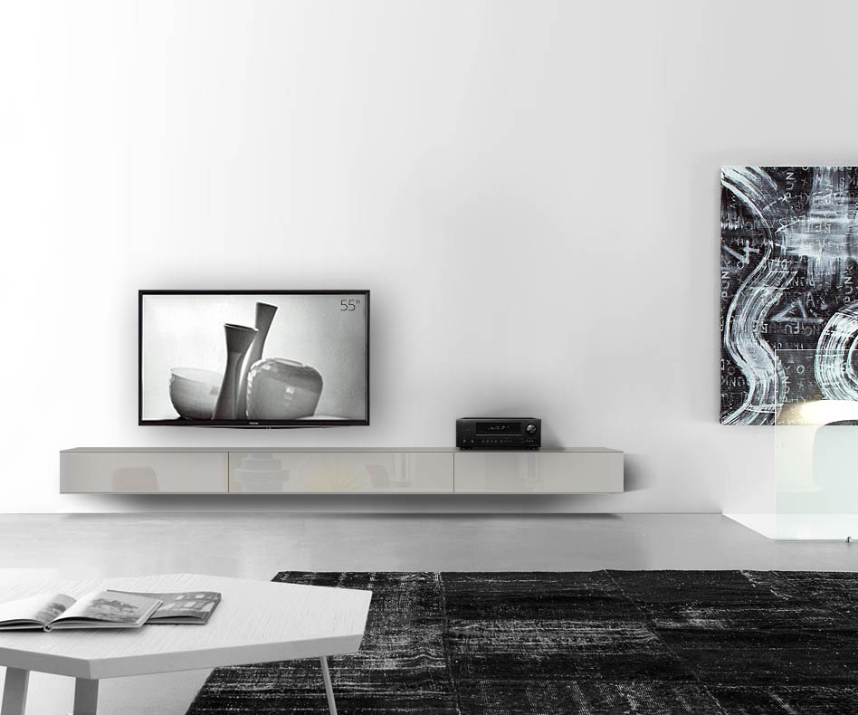 /Muro basso di design L300 H25 5 grigio chiaro lucido /Muro basso di design L300 H25 5 grigio chiaro lucido